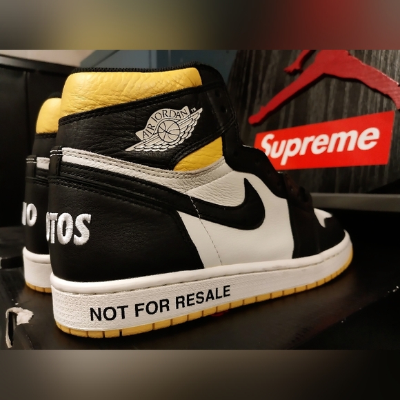 Retro Jordan 1 Nrg Og 'Not For Resale' Maize Size 9.5 Please Read Description. - Picture 1 of 16